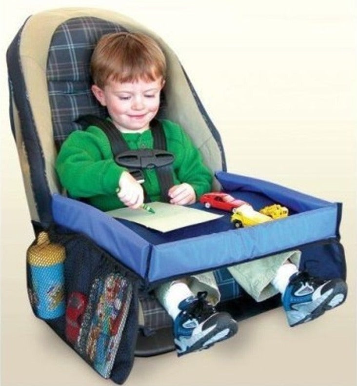 Plateau de Voyage Enfant Pliable – Tablette Voiture Siège Auto, Poussette & Train | TrioNest™