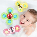 Ventouse Spinner pour Bébé Pack de 3 – Dentition, Jouet Gyroscopique & Bain, Balles Sensorielles, Ventouse Silicone | TrioNest™