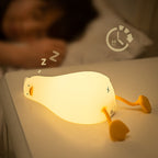 Veilleuse Canard Bébé – Lumière Douce Tactile, Filaire & Sans Fil, Support Téléphone | TrioNest™
