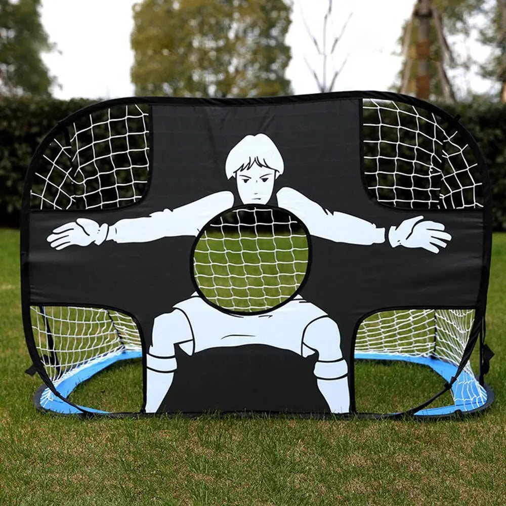 Filet de But Football Pliant pour Enfants – Double Fonction, 5 Cibles, 110x80 cm | TrioNest™