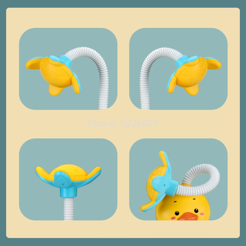 Douchette de Bain Bébé à Motifs d'Animaux – Poignée Ergonomique, Jet Doux, Jouet Bain & Piscine | TrioNest™