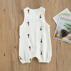 Barboteuse Bébé Sans Manches à Motifs – Coton & Lin, Fermeture Pression, 0-24 Mois, Cadeau Naissance | PrintSnap by TrioNest™ mon adorable bebe