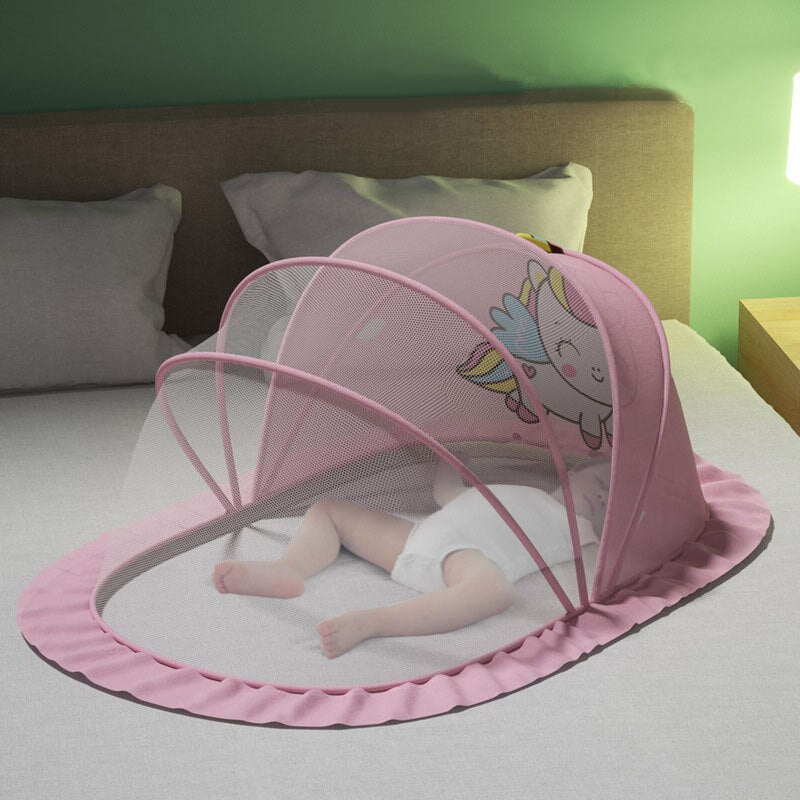 Moustiquaire Lit Bébé Maille Serrée Face Opaque Pliable 2 sec 6 Modèles – TrioNest™