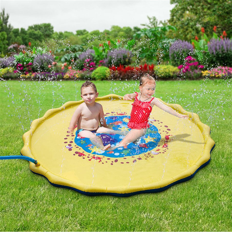 Tapis Jet d’Eau pour Enfants TrioNest™ | 170 cm | Motifs Animaux | Jeu d’Été Extérieur