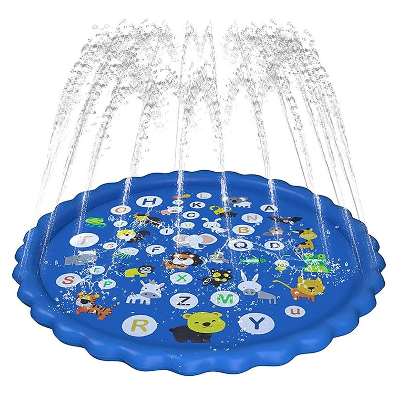 Tapis Jet d’Eau pour Enfants TrioNest™ | 170 cm | Motifs Animaux | Jeu d’Été Extérieur