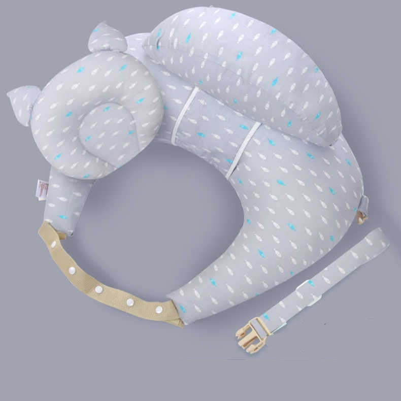 Coussin d'Allaitement Portable Motif Animaux – Soutien Bras & Dos, Anti-Nuque Plate, Mains Libres | TrioNest™