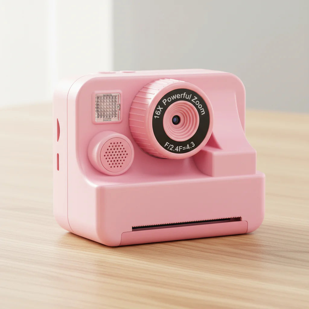 Appareil Photo Enfant 8 Ans ZoomNest – Zoom 16x, Thermique Sans Encre, SD 32 Go, 3-12 Ans | TrioNest™ Mon Adorable Bébé