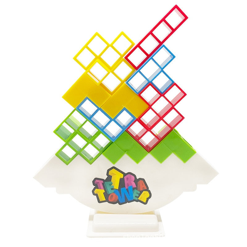 Jouet Puzzle Tour Tetris Enfants – 100% ABS, Équilibre, Motricité Fine, Logique & Travail d'Équipe | TetrisTower by TrioNest™