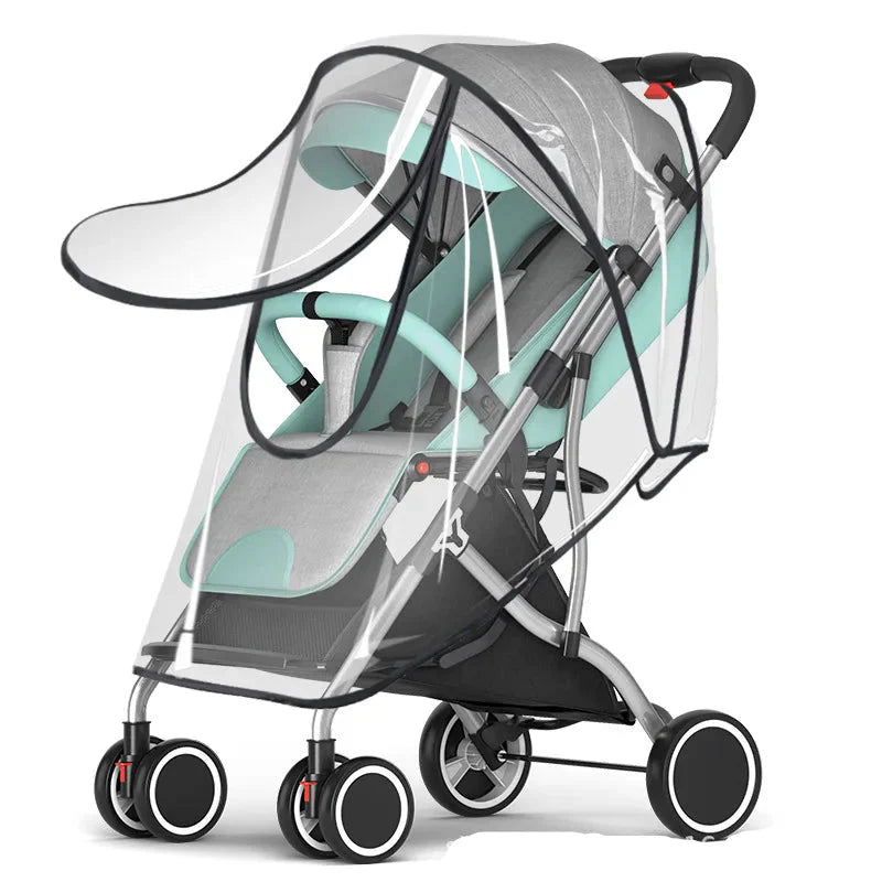 Protège Poussette Universel – Housse de Pluie Transparente pour Poussette | TrioNest™