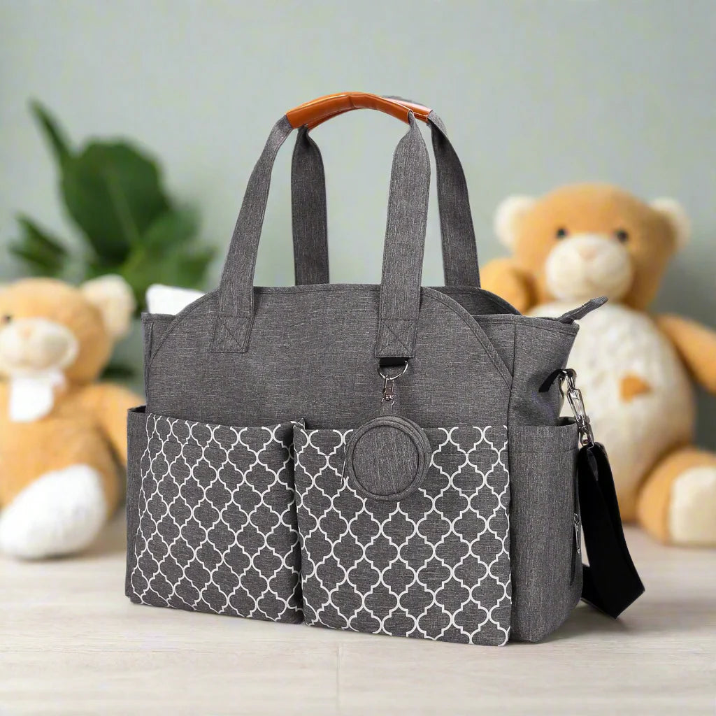 Sac à Langer Bébé Large Waterproof | TrioNest™ – 5 Poches, Sangles Rembourrées, Anti-Taches, 4 Coloris