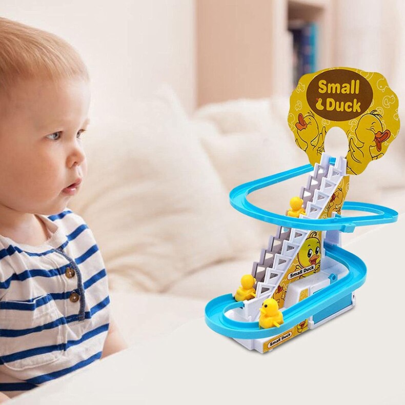 Jouet Musical d'Escalade de Canard – LED, ABS Non Toxique, 25,5 cm, Dès 1 An | TrioNest™