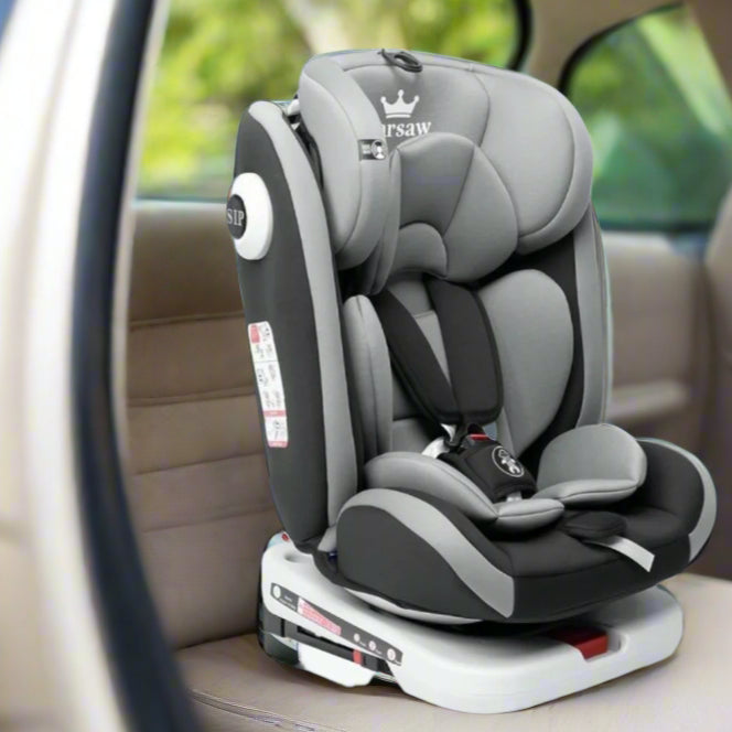 Siège Auto Bébé Évolutif GrowSeat – Rotatif 360°, ISOFIX, 4 Positions, Cuir, 0-12 Ans | TrioNest™