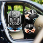 Siège Auto Bébé Évolutif GrowSeat – Rotatif 360°, ISOFIX, 4 Positions, Cuir, 0-12 Ans | TrioNest™