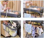 Multifunktionaler, klappbarer Wickeltisch für Babys