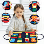 Tableau Sensoriel Montessori TrioNest™ SENSORIA™ | 10 Mini-Jeux, Motricité Fine, Anti-Stress | 6 Mois - 8 Ans | 9 Modèles