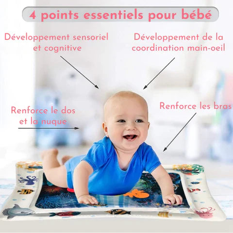 Tapis d'Éveil Sensoriel à Eau pour Bébé – PVC Sans BPA, Motricité Fine, Coordination, Jouets Colorés | AquaEveil by TrioNest™