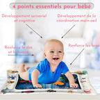 Tapis d'Éveil Sensoriel à Eau pour Bébé – PVC Sans BPA, Motricité Fine, Coordination, Jouets Colorés | AquaEveil by TrioNest™