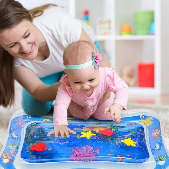 Tapis d'Éveil Sensoriel à Eau pour Bébé – PVC Sans BPA, Motricité Fine, Coordination, Jouets Colorés | AquaEveil by TrioNest™