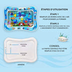 Tapis d'Éveil Sensoriel à Eau pour Bébé – PVC Sans BPA, Motricité Fine, Coordination, Jouets Colorés | AquaEveil by TrioNest™
