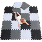 Tapis de Jeu Puzzle Mousse pour Bébé – Haute Densité, Antidérapant, Résistant à l'Eau, Motifs Colorés | PuzzleSoft by TrioNest™