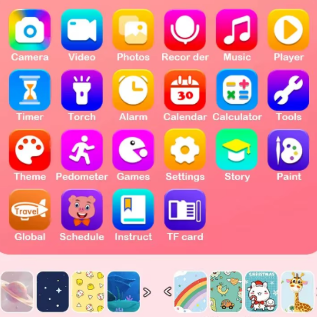 Téléphone Jouet Enfant Unicornia – 13 Jeux Éducatifs, 2 Caméras HD, Anglais & Créativité | TrioNest™