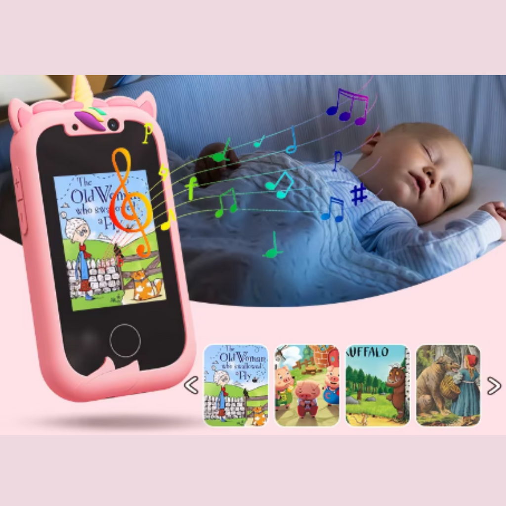 Téléphone Jouet Enfant Unicornia – 13 Jeux Éducatifs, 2 Caméras HD, Anglais & Créativité | TrioNest™