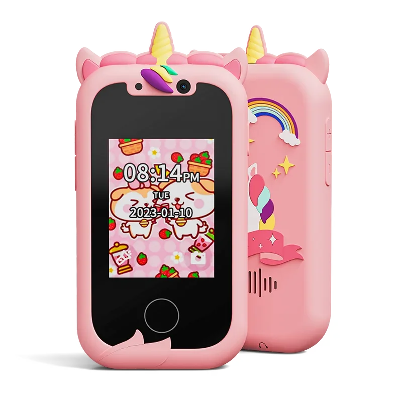 Téléphone Jouet Enfant Unicornia – 13 Jeux Éducatifs, 2 Caméras HD, Anglais & Créativité | TrioNest™
