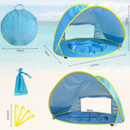 Tente de Plage Pliable Bébé SunNest™ – Anti-UV FPS 50+, Piscine Intégrée & Pop-Up 3 Secondes 0-12 Ans | TrioNest™