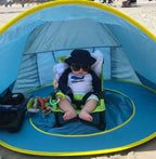 Tente de Plage Pliable Bébé SunNest™ – Anti-UV FPS 50+, Piscine Intégrée & Pop-Up 3 Secondes 0-12 Ans | TrioNest™