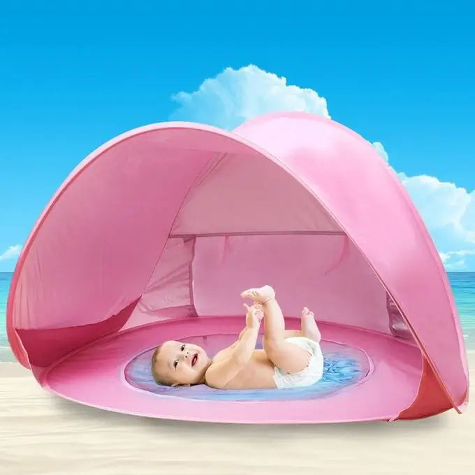 Tente de Plage Pliable Bébé SunNest™ – Anti-UV FPS 50+, Piscine Intégrée & Pop-Up 3 Secondes 0-12 Ans | TrioNest™