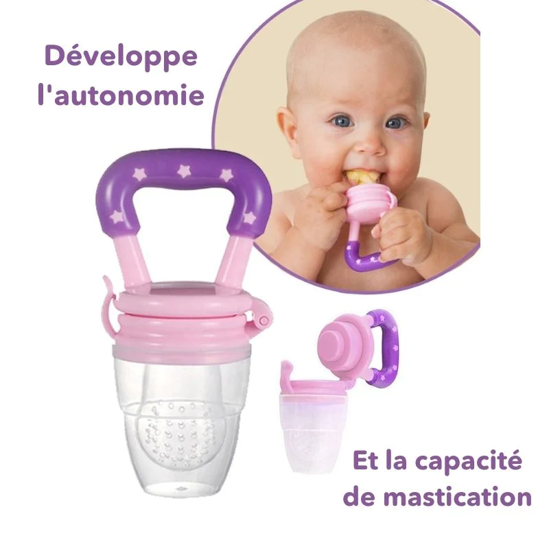 Tétine Grignoteuse de Fruit pour Bébé | TrioNest™ – Silicone Sans BPA, 3 Tailles, 4 Coloris, Dès 3 Mois