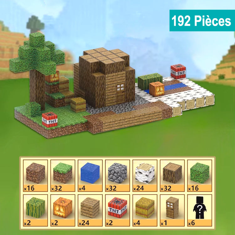 Jeu de Construction Blocs Magnétiques – 3D en 15 Min, Motricité Fine, Logique, Plusieurs Thèmes | MagneCraft by TrioNest™