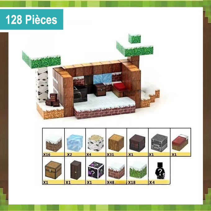 Jeu de Construction Blocs Magnétiques – 3D en 15 Min, Motricité Fine, Logique, Plusieurs Thèmes | MagneCraft by TrioNest™