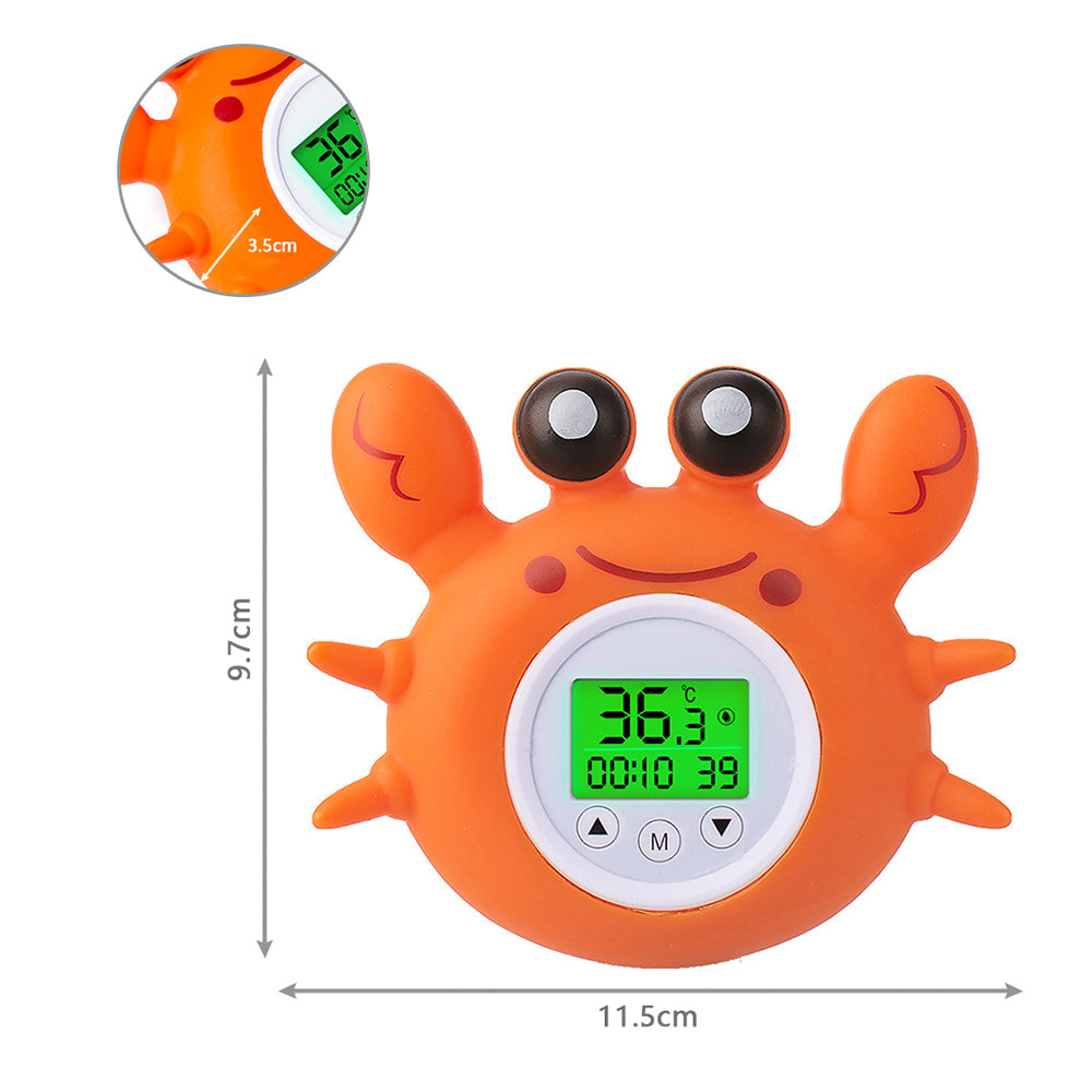 Pack Bain Bébé 3-en-1 – Fleur Lotus, Cape Polaire Corail Motif Animal & Thermomètre Crabe | TrioNest™