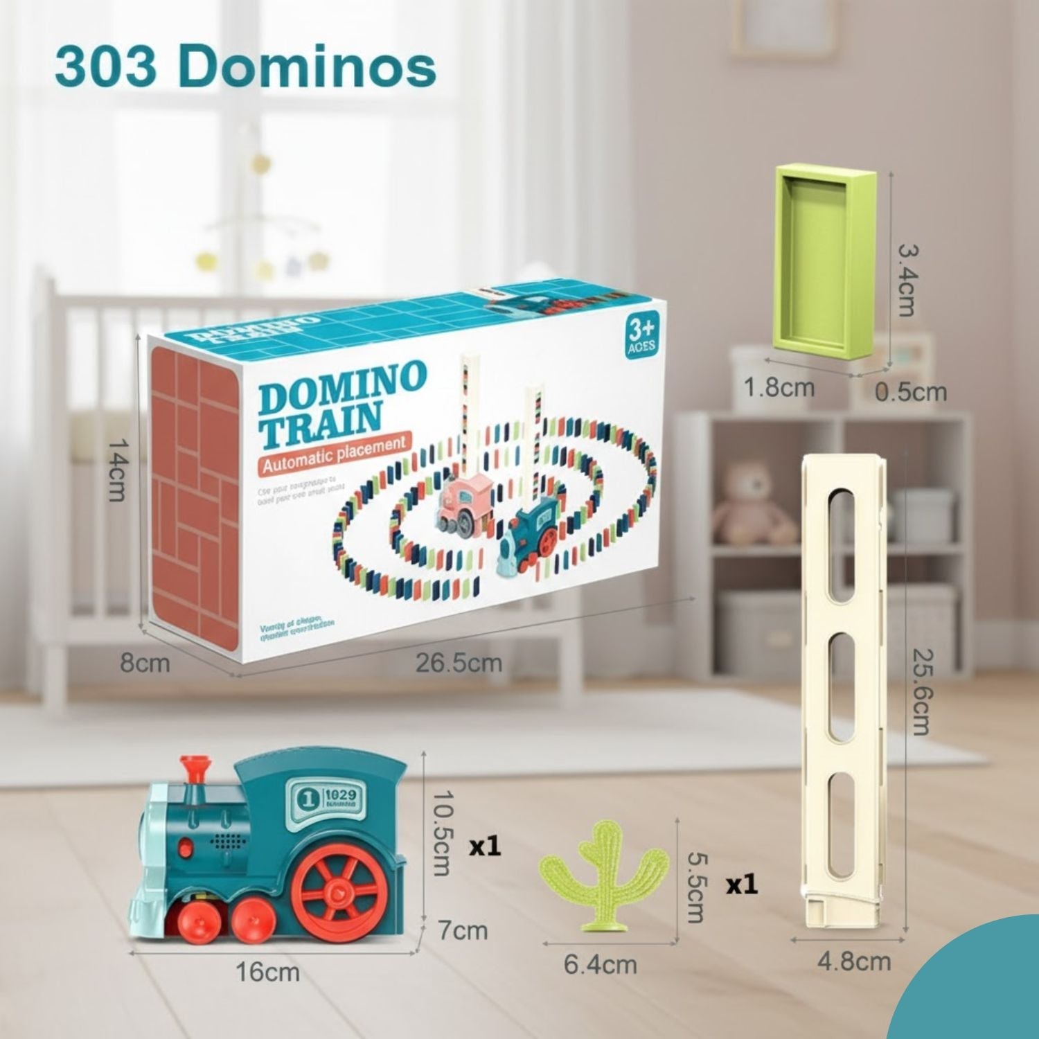 Train à Domino Enfant – Circuit Automatique Multicolore, Créativité, Motricité Fine | TrioNest™
