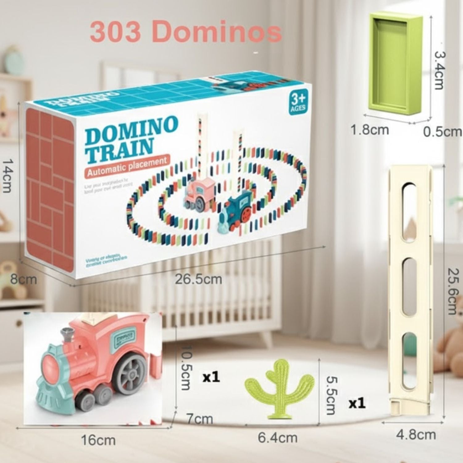 Train à Domino Enfant – Circuit Automatique Multicolore, Créativité, Motricité Fine | TrioNest™