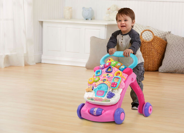 Trotteur Pousse Pousse Bébé 2 en 1 – Tableau Éveil, Piano, +100 Chansons, Premiers Pas Sécurisés | TrioNest™