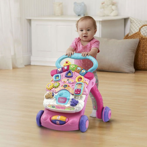 Trotteur Pousse Pousse Bébé 2 en 1 – Tableau Éveil, Piano, +100 Chansons, Premiers Pas Sécurisés | TrioNest™