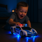 Voiture Télécommandée 2-en-1 Transformable Robot TrioNest™ ROBOSPORT™ | LED Bleues, 4 Canaux, Portée 20m | Dès 3 Ans