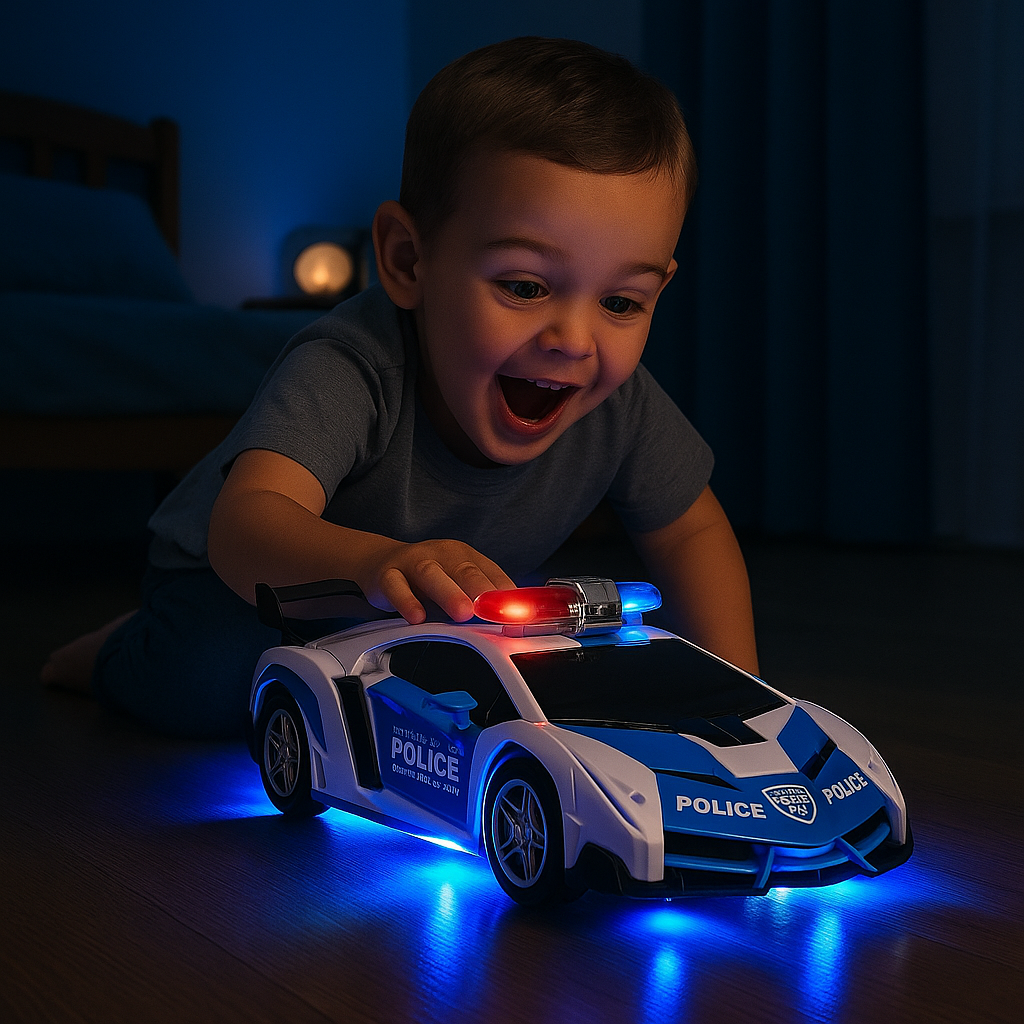 Voiture Télécommandée 2-en-1 Transformable Robot TrioNest™ ROBOSPORT™ | LED Bleues, 4 Canaux, Portée 20m | Dès 3 Ans
