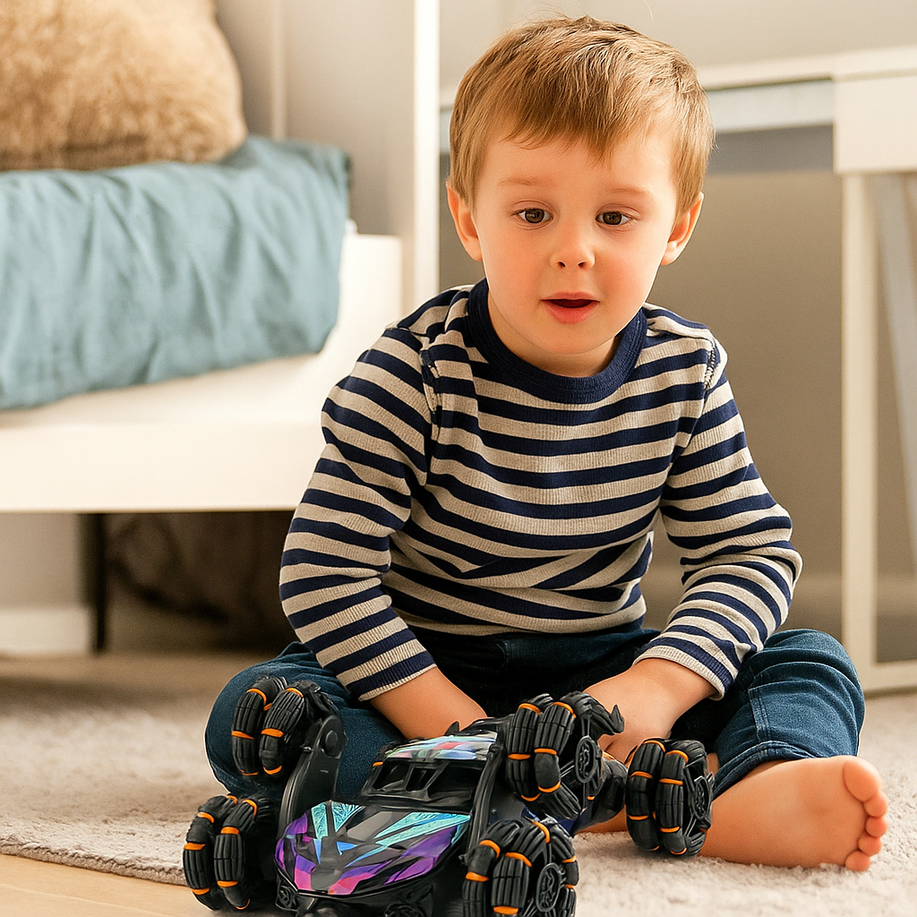 Voiture Télécommandée Enfant Grosse Roue – 360°, Alliage Anti-Collision, LED, Tous Terrains | MegaWheel by TrioNest™
