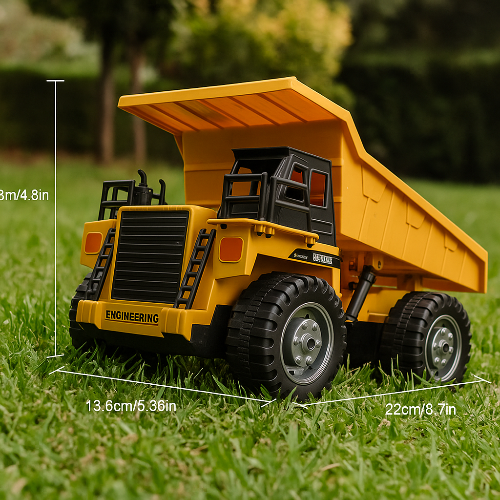 Camion Télécommandé Chantier TrioNest™ BUILDMASTER™ | 4WD, LED, Portée 50m, Certifié CE | 4 Modèles