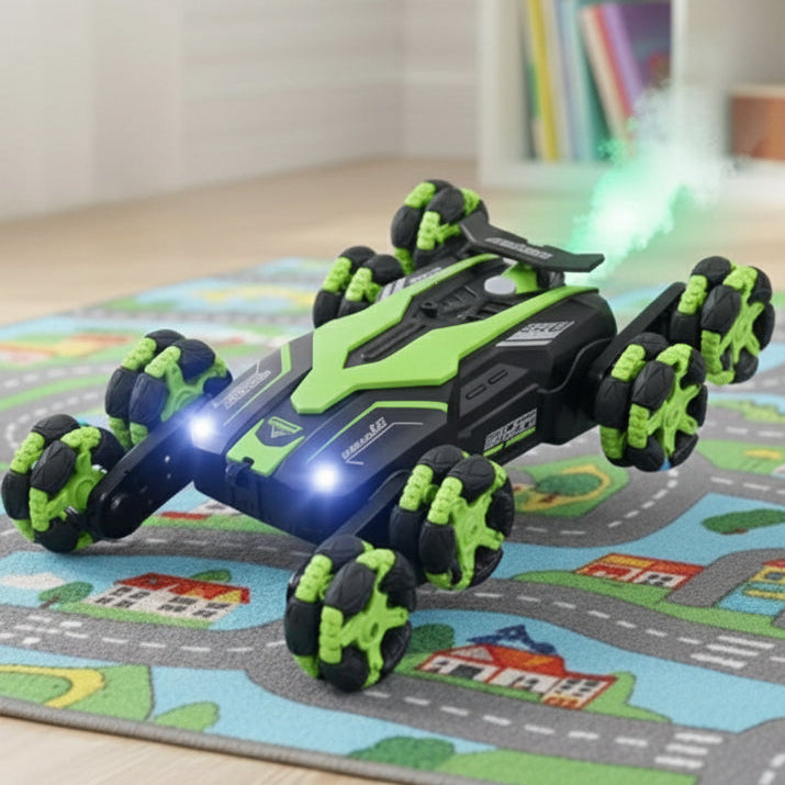 Voiture Télécommandée Roues Pivotantes 360° – Bras Articulés, Dérives Fumigènes, LED, 2,4 GHz, CE | PivotX by TrioNest™
