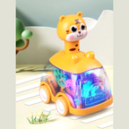 Voiture Lumineuse Bébé – Couleurs Changeantes, Veilleuse, Motifs Animaux, Stimule l'Imagination | GlowZoom by TrioNest™