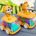 Voiture Lumineuse Bébé – Couleurs Changeantes, Veilleuse, Motifs Animaux, Stimule l'Imagination | GlowZoom by TrioNest™