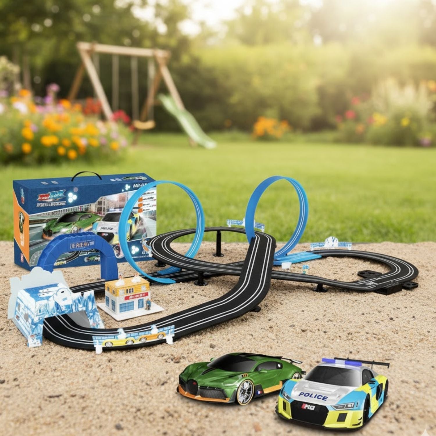 Circuit Électrique Voitures Télécommandées Loopings Modulable 2 Tailles SPEEDLOOP – TrioNest™