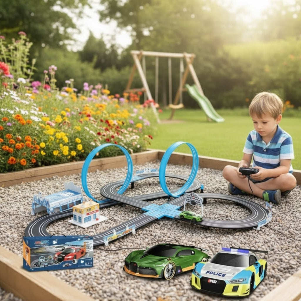 Circuit Électrique Voitures Télécommandées Loopings Modulable 2 Tailles SPEEDLOOP – TrioNest™