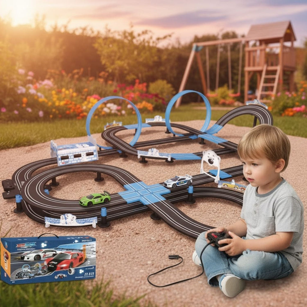 Circuit Électrique Voitures Télécommandées Loopings Modulable 2 Tailles SPEEDLOOP – TrioNest™