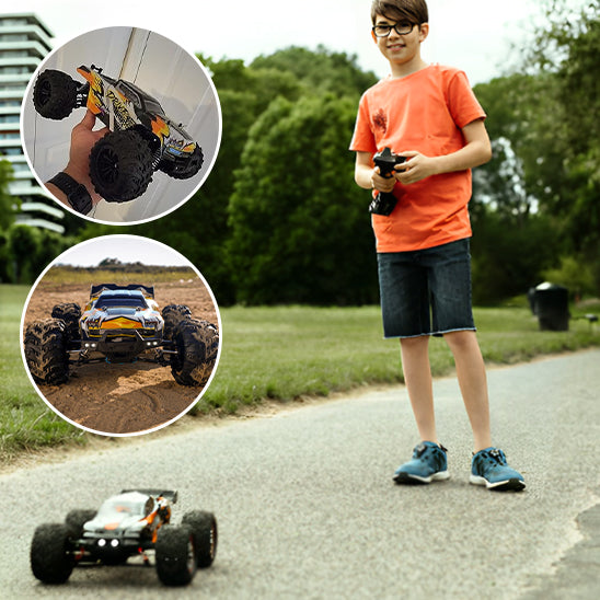 Voiture de Course Télécommandée TrioNest™ RACERINO™ | Tout-Terrain, Amortisseurs, 50-80 km/h | 5 Coloris