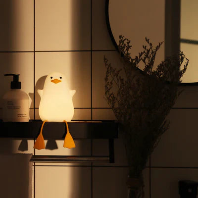 Veilleuse Mouette Silicone Bébé – Lumière Douce, Arrêt Auto 20 min, Support Téléphone | TrioNest™